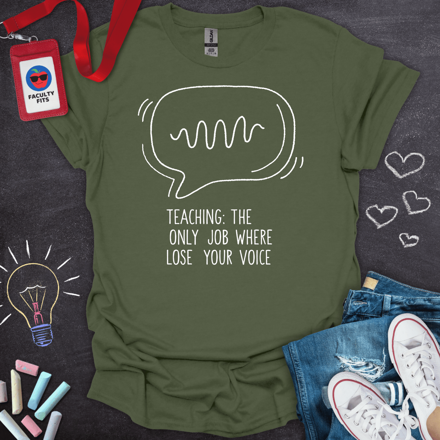 Lost Voice T-Shirt Military Green / S T-Shirt
